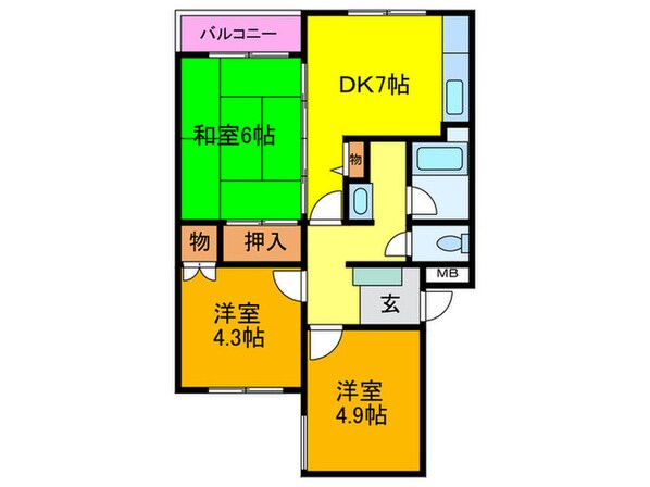 メゾン芝花の物件間取画像